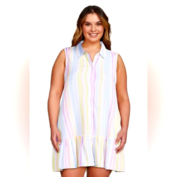 Time and Tru Dresses & Skirts - TIME & TRU Woman's sleeveless striped shirt dress NWT